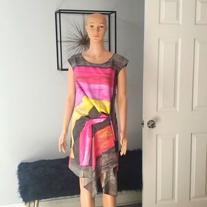 Rachel  Rachel Roy Silk Multi Color Dress NWT